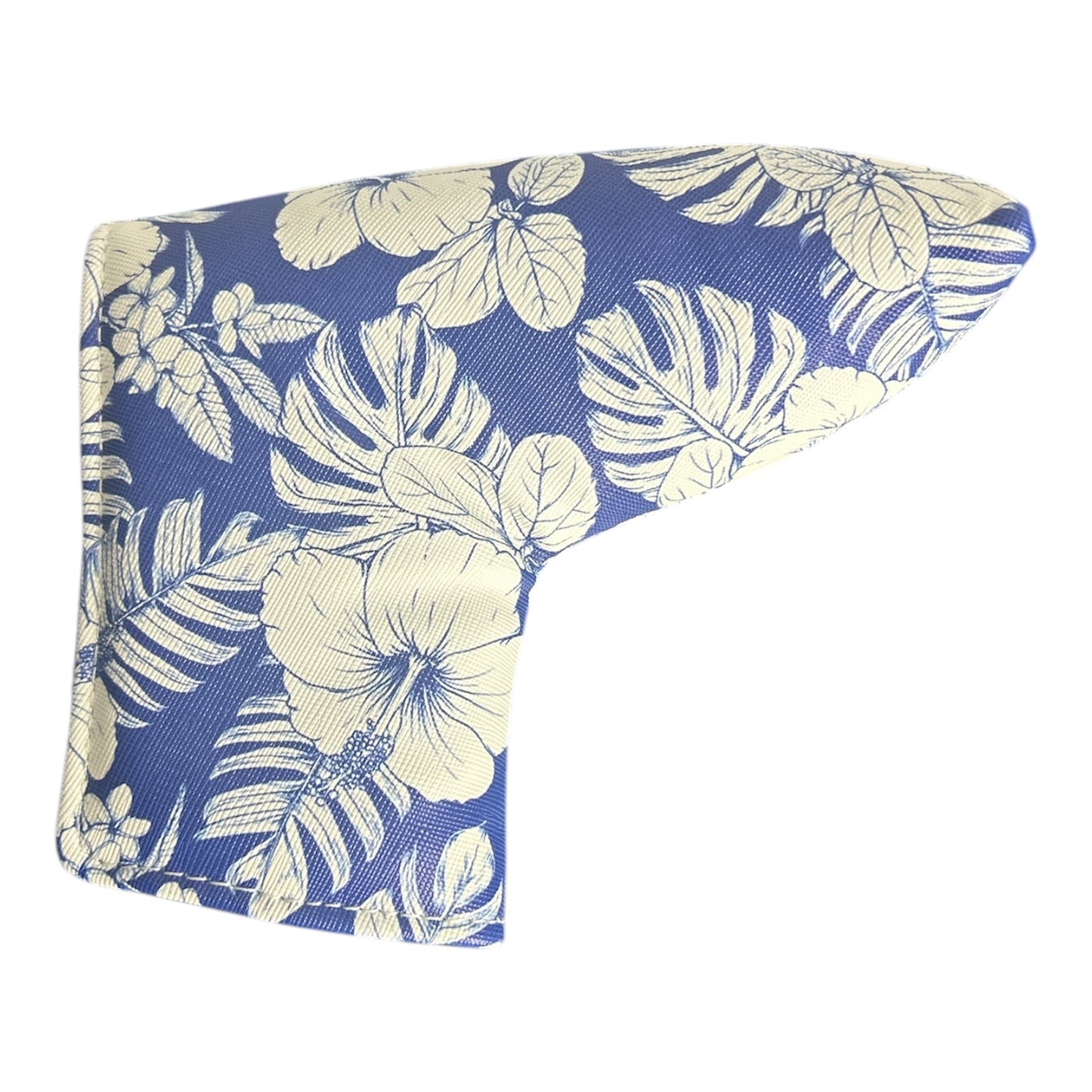 Royal Blue Floral Hawaiian Blade Putter Headcover Magnetic Universal Flower
