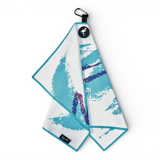 The 90s Party Cup Golf Towel is a 24x16