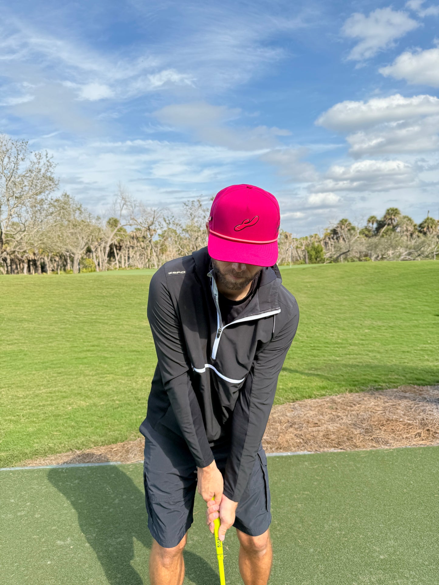 Rabbit Golf Hat | Snapback Cap | Built-in Magnetic Ball Marker Holder + Marker Included | Adjustable | Adult Novelty Toy