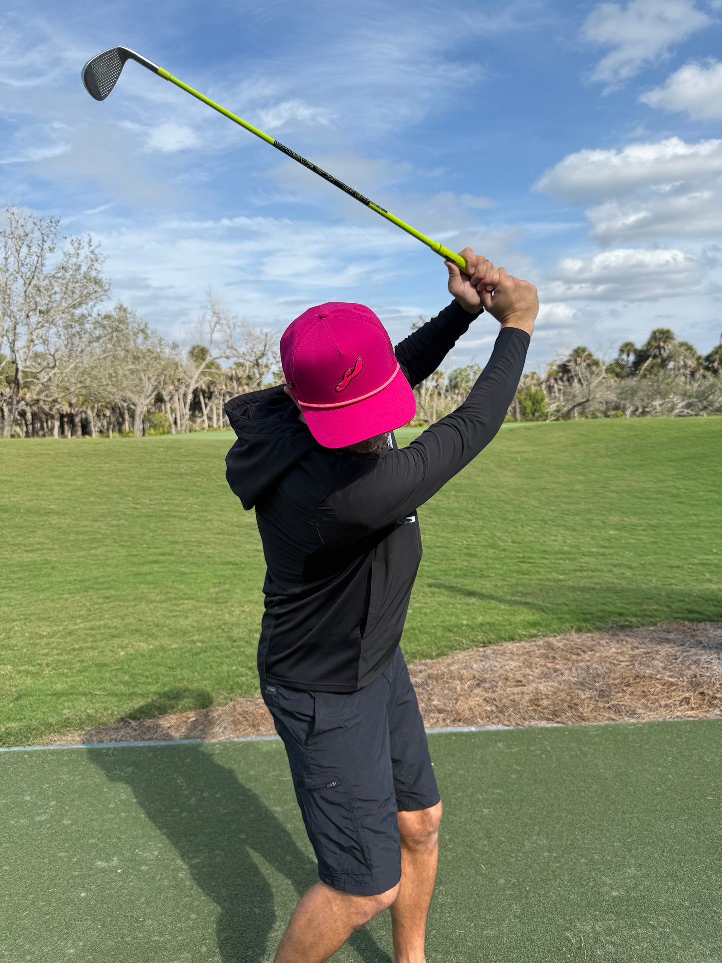 Rabbit Golf Hat | Snapback Cap | Built-in Magnetic Ball Marker Holder + Marker Included | Adjustable | Adult Novelty Toy