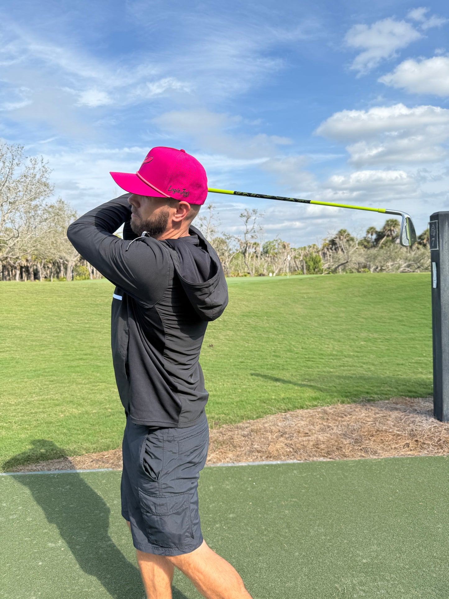 Rabbit Golf Hat | Snapback Cap | Built-in Magnetic Ball Marker Holder + Marker Included | Adjustable | Adult Novelty Toy