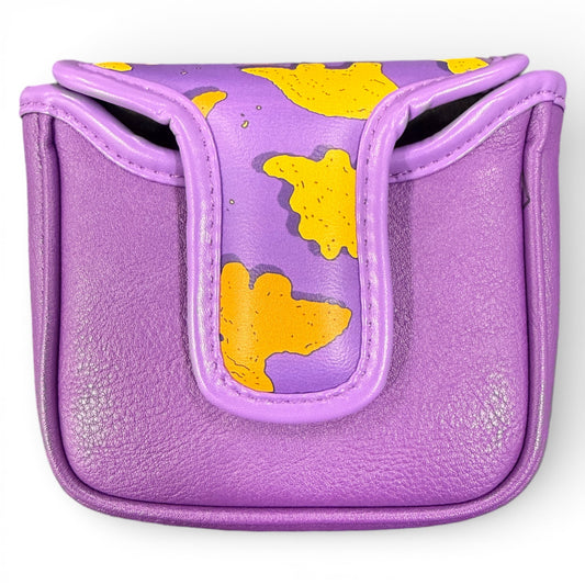 The Dino Nugget Mallet Putter Headcover is a premium synthetic leather magnetic cover, sized for oversized mallet putters—perfect for stylish golf club protection with unique design.