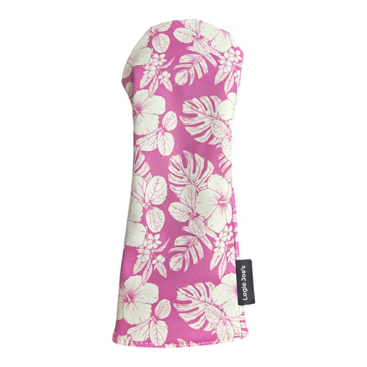 Pink Floral Hawaiian Fairway Wood Headcover Universal Flower