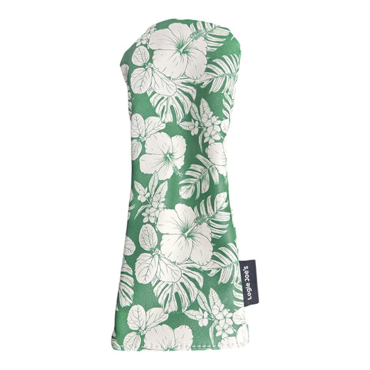 Green Floral Hawaiian Fairway Wood Headcover Universal Flower