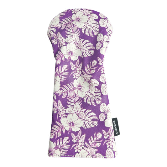 Purple Floral Hawaiian Driver Headcover Universal Flower