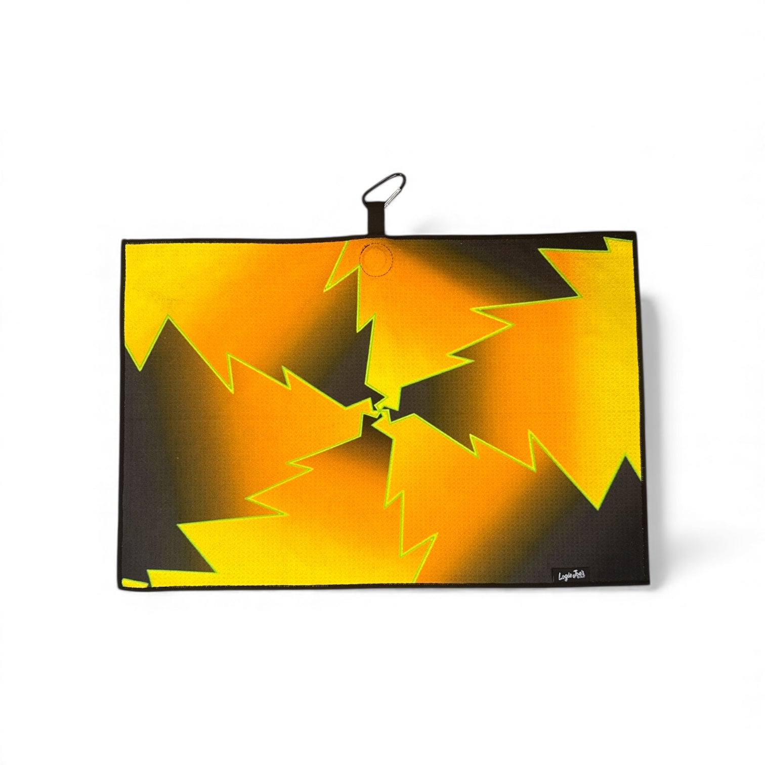 Logie Joe’s Chocolate Candy Biohazard Golf Towel | Premium Double-Sided Microfiber | Heavy-Duty Magnetic Towel with Carabiner Clip | 24 x 16 in