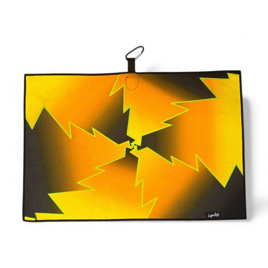 Chocolate Candy Biohazard Golf Towel | Premium Double-Sided Microfiber | Heavy-Duty Magnetic Towel with Carabiner Clip | 24 x 16 in