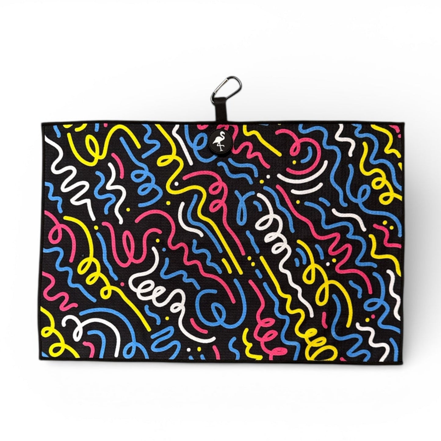 Silly Straw Golf Towel | Premium Double-Sided Microfiber | Heavy-Duty Magnetic Towel with Carabiner Clip | 24 x 16 in