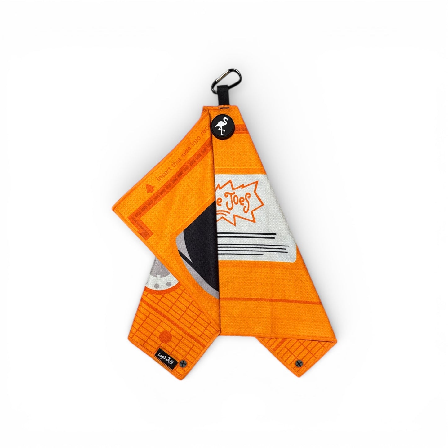 Nostalgic 90s VHS Golf Towel | Premium Double-Sided Microfiber | Heavy-Duty Magnetic Towel with Carabiner Clip | 24 x 16 in