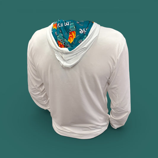 Dumpster Fire Performance Hoodie | Lightweight Golf Hoodie | Moisture-Wicking Stretch Fabric | Waste Management Collection | Unisex | True to Size